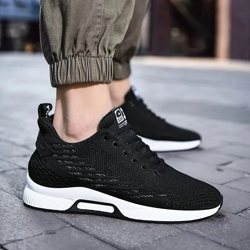 Men Sneakers Platform Casual Shoes Height Increase Insoles 8cm Elevator Shoes Outdoor Men Tennis Shoes Mesh Lace-up Running Shoe