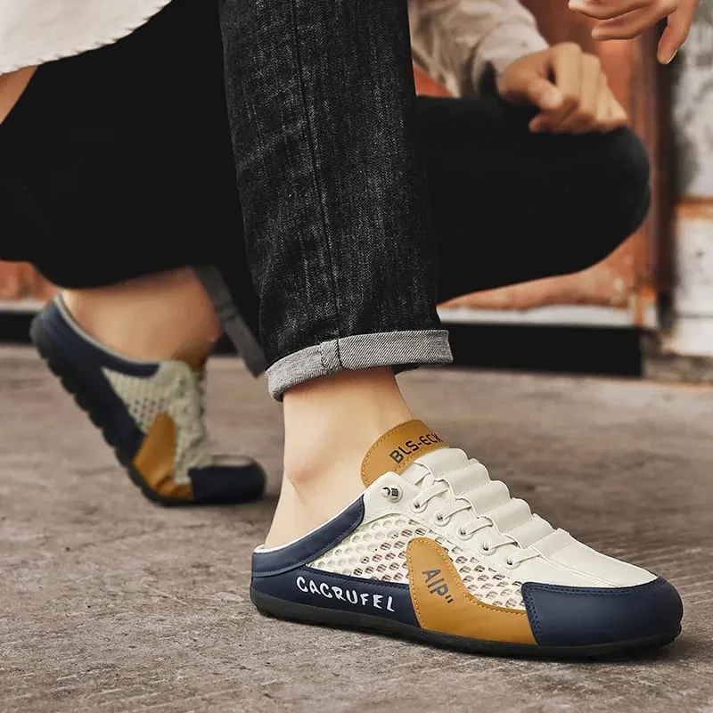 New Men's Summer Slippers 2026 Designer Mens Casual Slingback Sandals Fashion Lightweight Non-slip Breathable Sneakers Zapatos — image 2