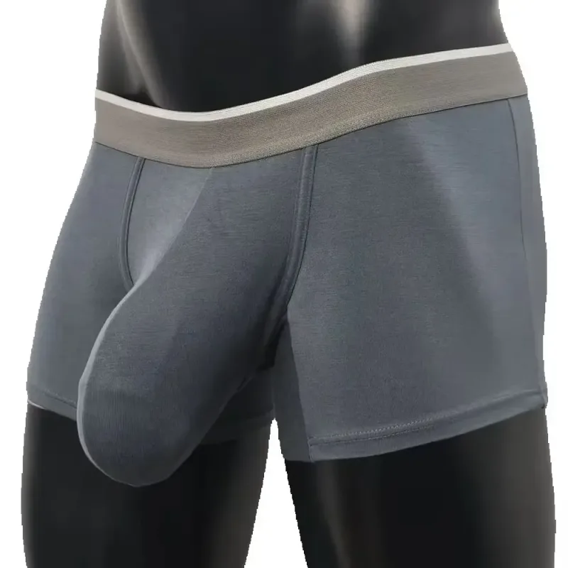 2026 Boxer Modal para hombre, pantalones cortos con bolsillos grandes, ropa interior Sexy de moda cómoda