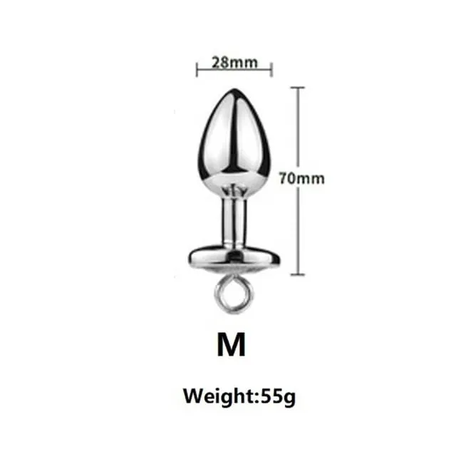 Small Size Metal Anal Beads Butt Plug Mini Rainbow Rose gold Butt Plug Crystal Jewelry Trainer Anal Dildo Masturbation Sex Toy