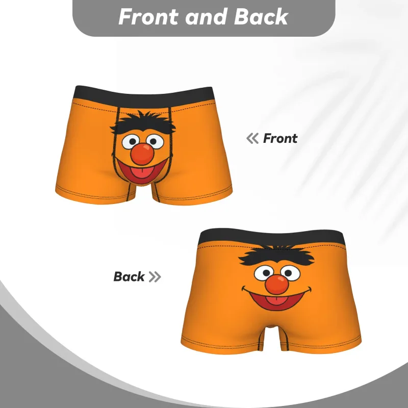 S-Sesames Streets Tango Elmo & Grover Pakaian Dalam Pria Celana Pendek Celana Lucu Boxershorts Bea Cukai Kualitas Kebesaran Celana Dalam
