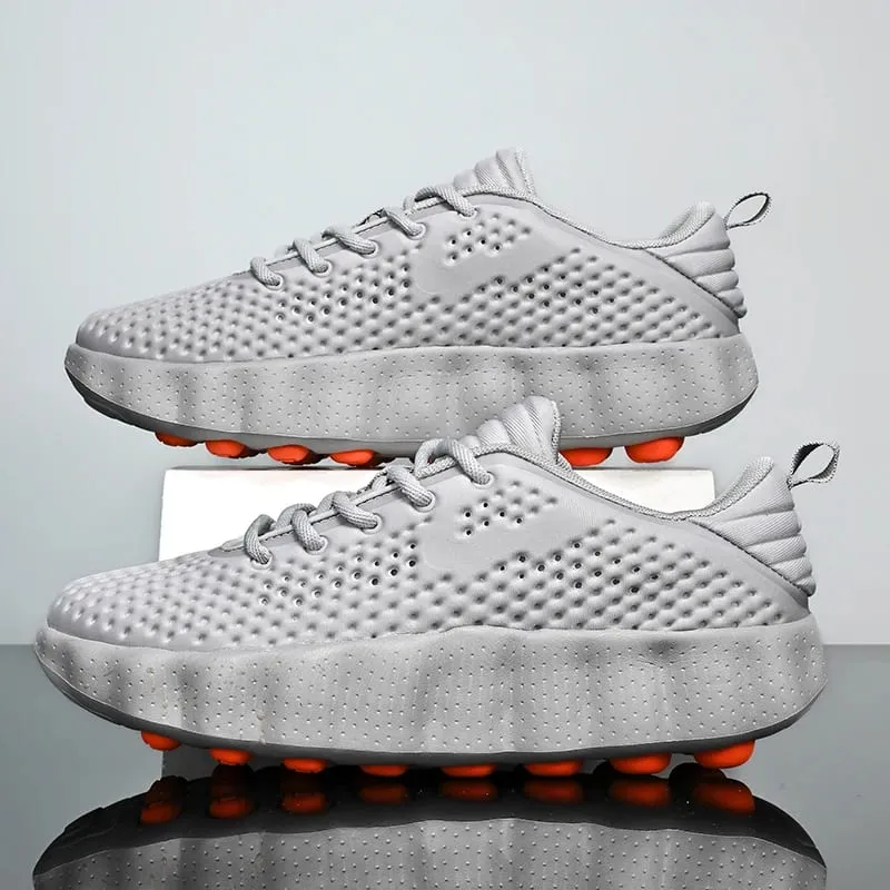 Men Comfortable Running Shoes Breathable Thick Sole Non-slip Casual Sports Shoes Cushioning Outdoor Walking Sneakers for Women
