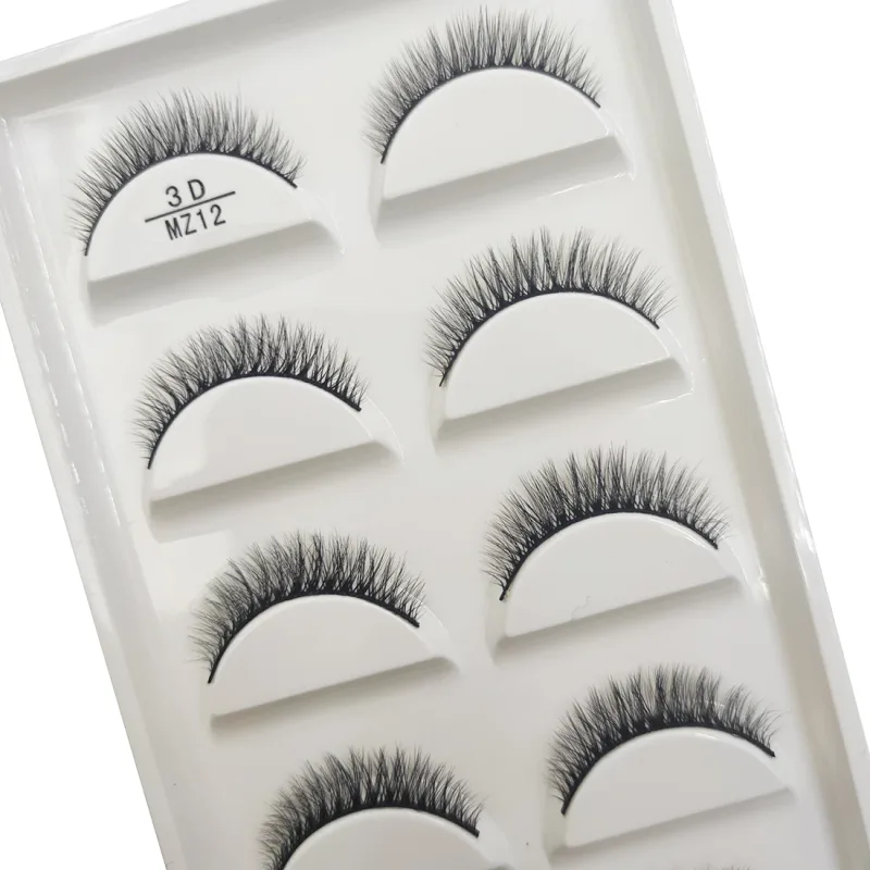 Wholesale 5 Pairs 3D Natural Mink False Eyelashes Makeup Extension Eyelash Fake Eye Lashes Faux Cils Make Up Beauty Cilios
