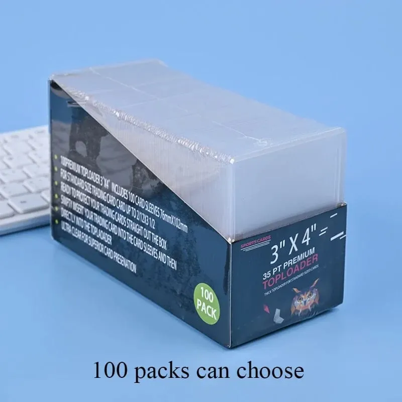 3"X4" Card Sleeves Top Loaders Baseball Trading Sports Football Card Protectors Hard Plastic Toploader Cards Holder Penny Sleeve