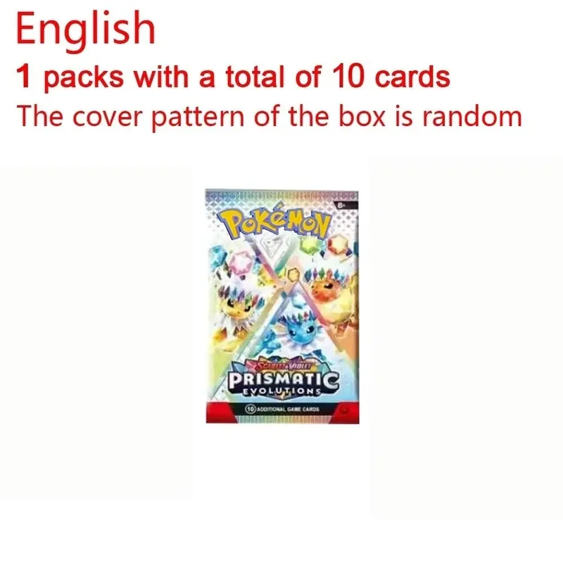 360Pcs/Box 10Cards/PACK English Pokémon Card Prismatic Evolutions English Booster Battle Transaction Card Gifts