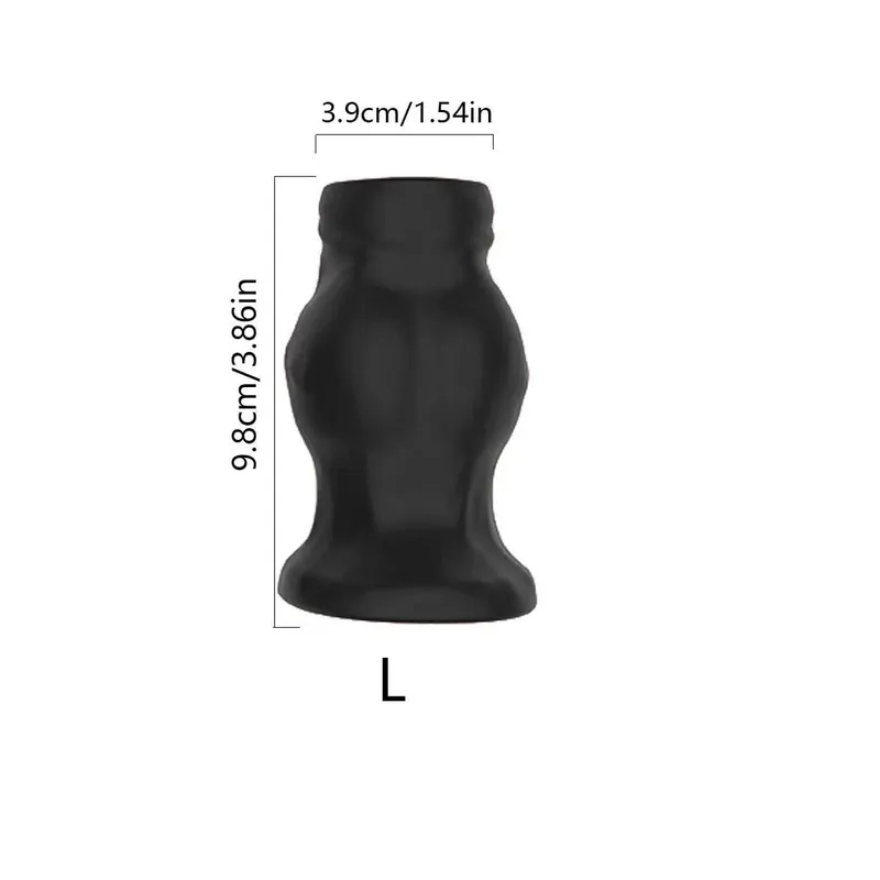 Morbido Silicone Hollow Anal Plug Tunnel Butt Plug Usura quotidiana Base svasata Clistere Dilatatore Anal Trainer Giocattolo del sesso per uomini Donne S/M/L