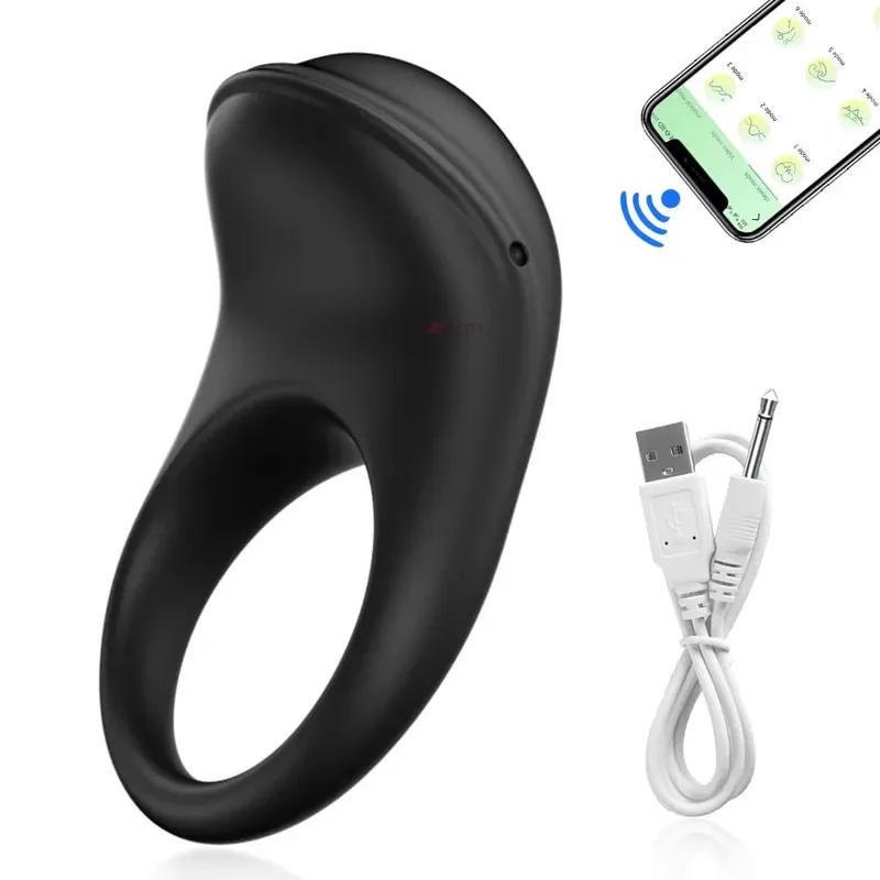 APP Control Penis Ring Vibrator for Men Delay Ejaculation Cock Ring Sex Toys Lock Penisring Cockring Adult Male Sex Supplies 18+ — image 9