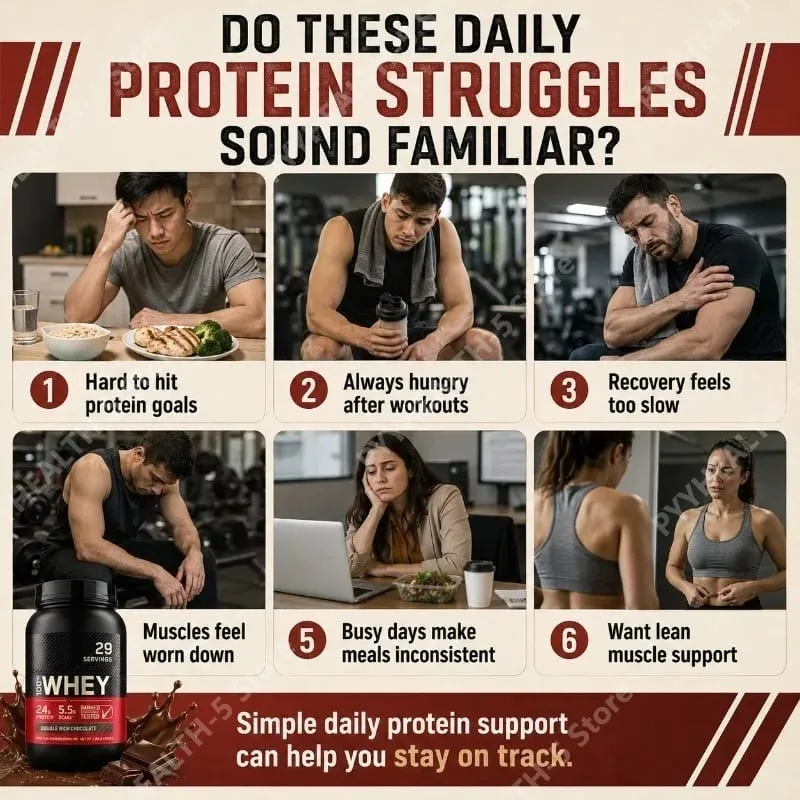 Whey Protein Powder Double Rich Chocolate 24g Protein Muscle Recovery Fitness Nutrition Support Gluten Free 899g 29 Servings