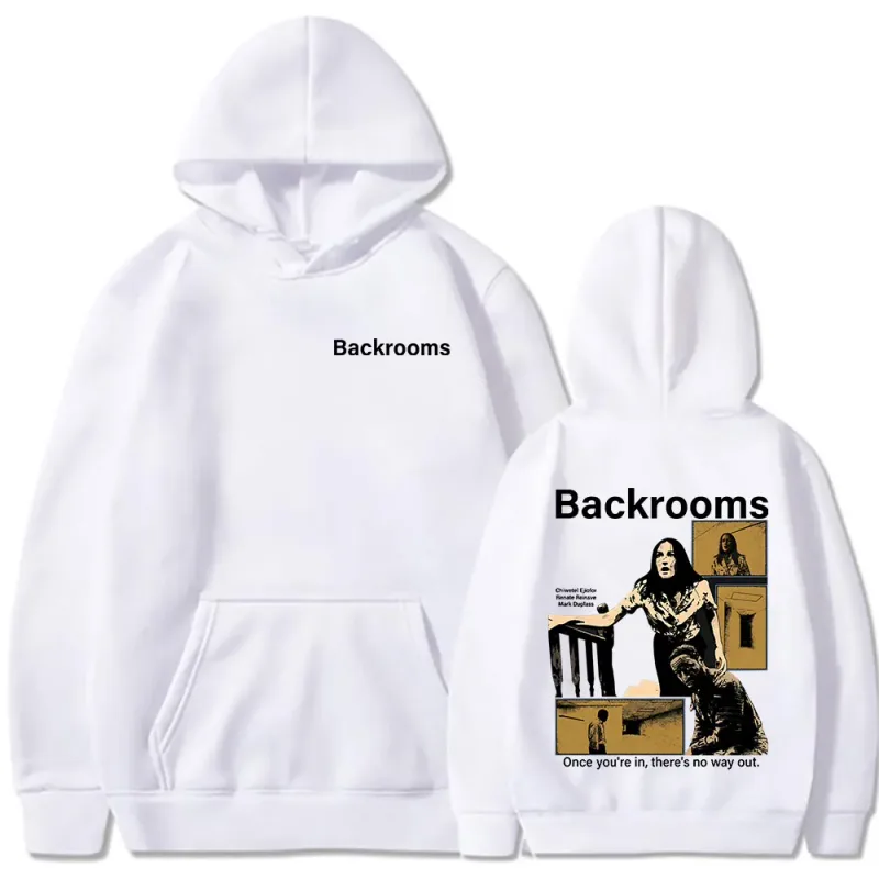 Horror Movie Backrooms Clark Mary Klein Hoodies Men's Women Clothing Casual Oversized Long Sleeves Hooded Sweatshirts Streetwear