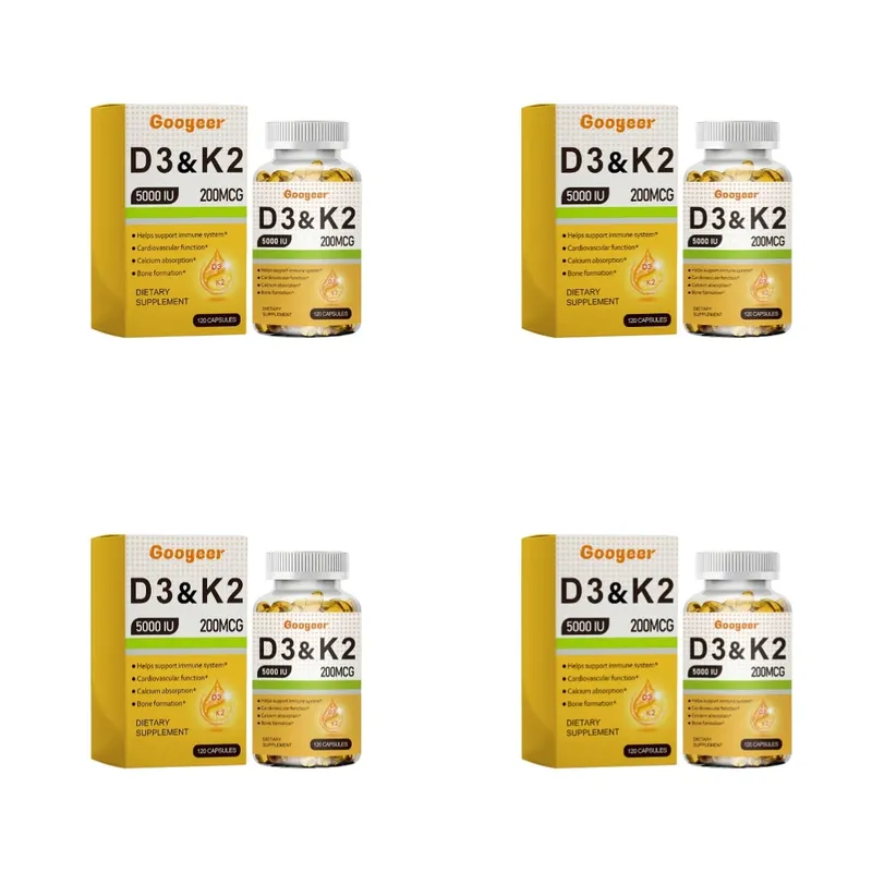 Googeer Vitamin D3 & K2 Capsules with Immune System Support and Bone Formation Support for Calcium Absorption 120 Capsules — image 10