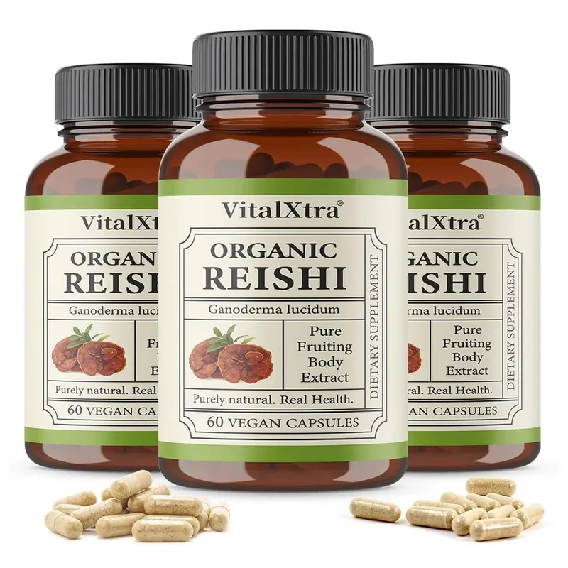 Reishi Mushroom Capsules 1000mg Ganoderma Lucidum Supports Immune Health Relaxation Sleep & Natural Energy Vegan Non-GMO — image 11