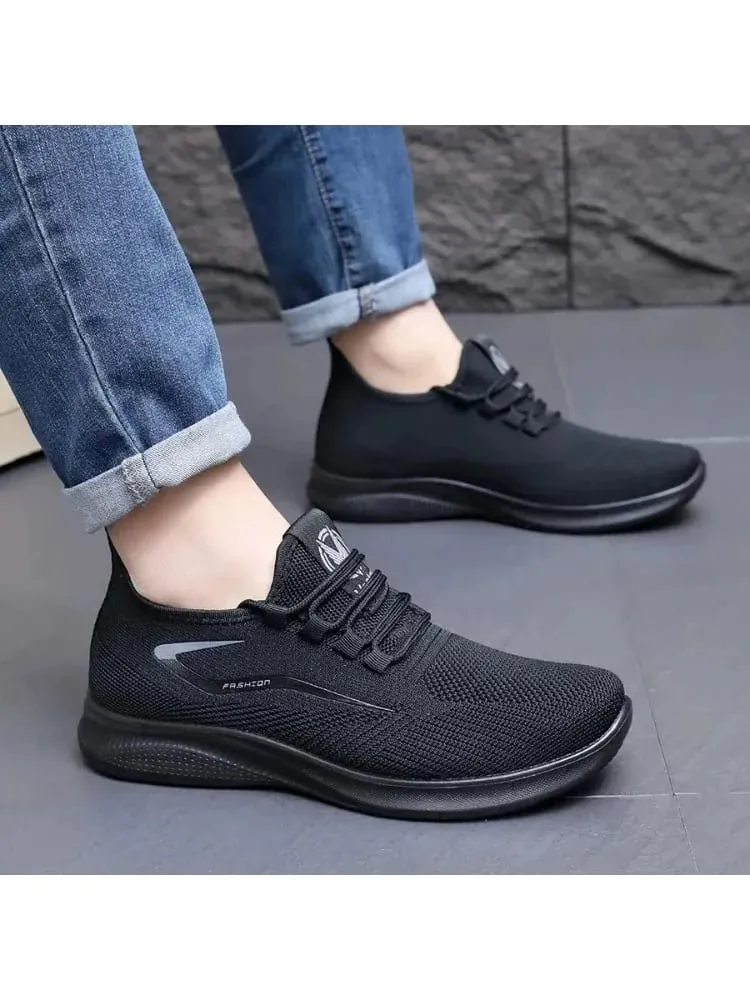 Scarpe da ginnastica con tomaia in maglia traspirante Air Knit, suola morbida e antiscivolo, scarpe da ginnastica da corsa casual per tutte le stagioni da indossare tutti i giorni