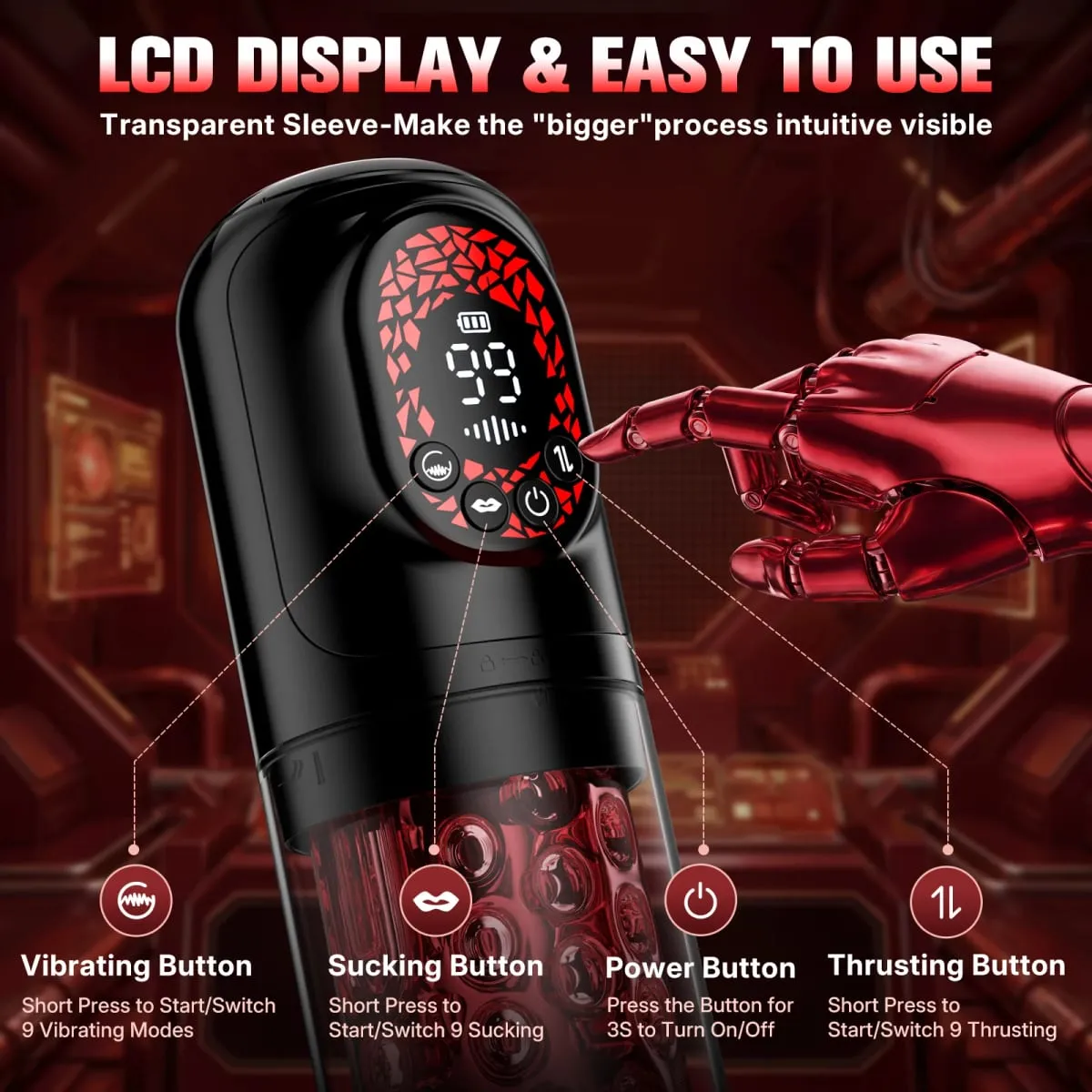 Thrusting High Speed Sucking Male Masturbator Machine Automatic Telescopic Rotating Vagina Masturbation Cup Sex Toy APP Control