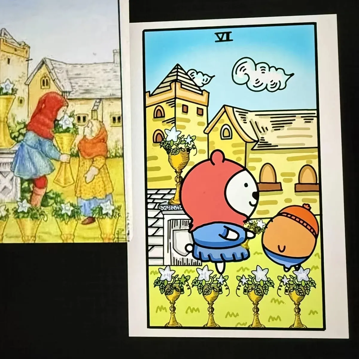Cute Self-Mocking Bear Tarot Card Game Creative Tabletop Cartoon Tarot Cards Entertainment Poker Learning Card Deck Future Fortu — image 3