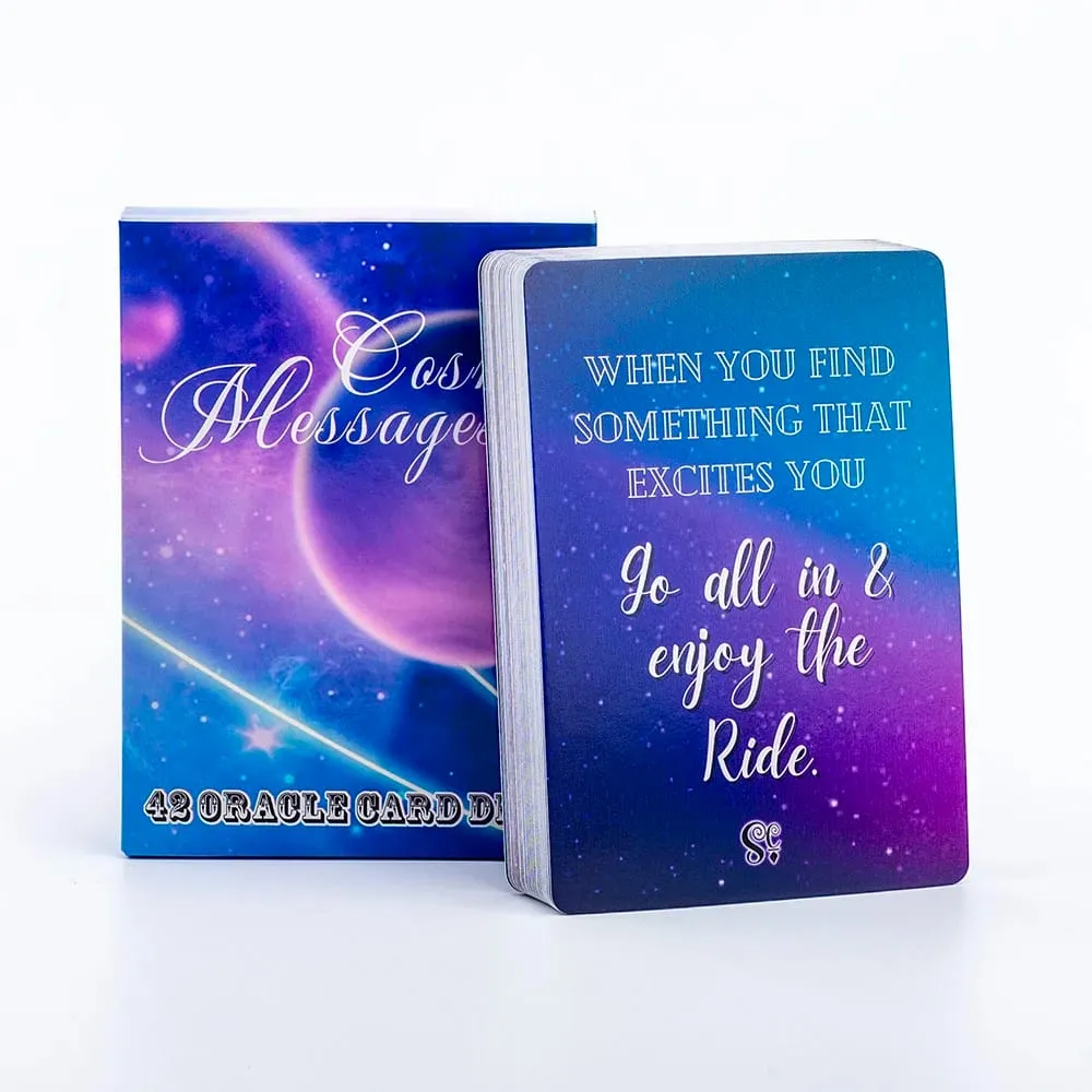 42 Oracle Card Deck Cosmic Messages Divination Inspirational Board Playing Games English Version 10.3x7.3cm