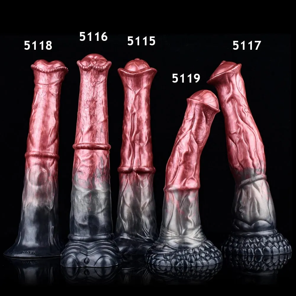 Silikonový koňský dildo anální kolík s velkým uzlem Vaginální stimulátor bodu G s přísavkou Sexuální hračka pro dospělé pro ženy Muži