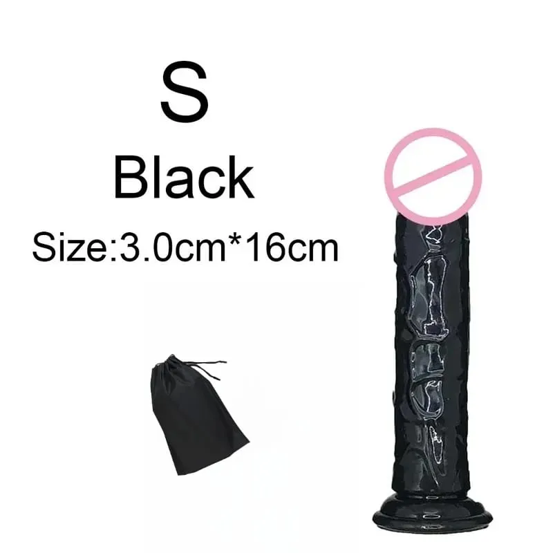 Super Cheap 6 Sizes Realistic Soft Jelly Dildo Butt Plug Anal Plugs Adult Sex Toy for Women and Men Vaginal and Anal Masturbator