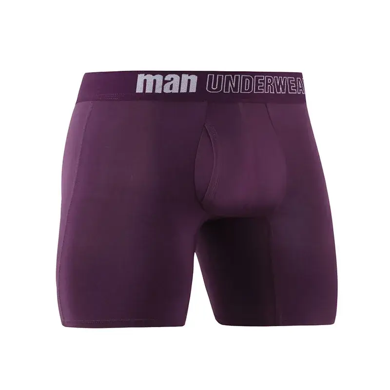 Bamboo Fiber Underwear Men Boxers and Underpants Mid Waist Panty Seamless Plus Size Boxers Shorts Open Crotch Male Panties