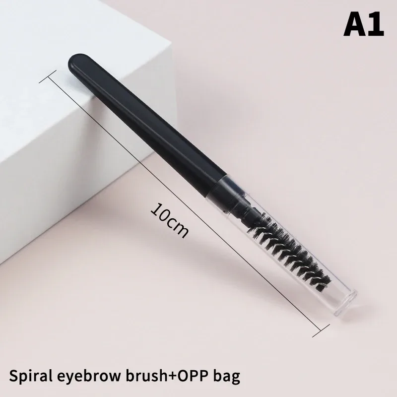 ★▲1 ชิ้น แปรงแต่งหน้าอายแชโดว์แบบพกพา ขนาดเดินทาง แปรงแต่งหน้า คิ้ว ซิลิโคน Glit เครื่องมือเครื่องสำอางที่จำเป็นพร้อมฝาปิด