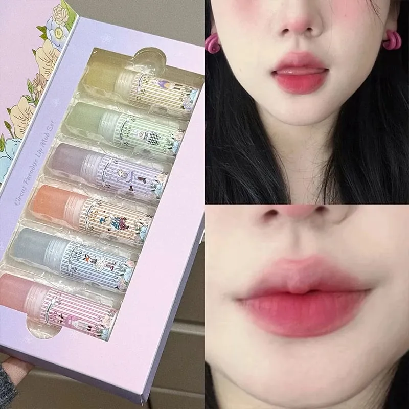 ART VALUE 6 Colors Matte Velet Liquid Lipstick Sets Sexy Red Tint Long Lasting Lipgloss Stain Waterproof Lip Mud Cosmetic Kits