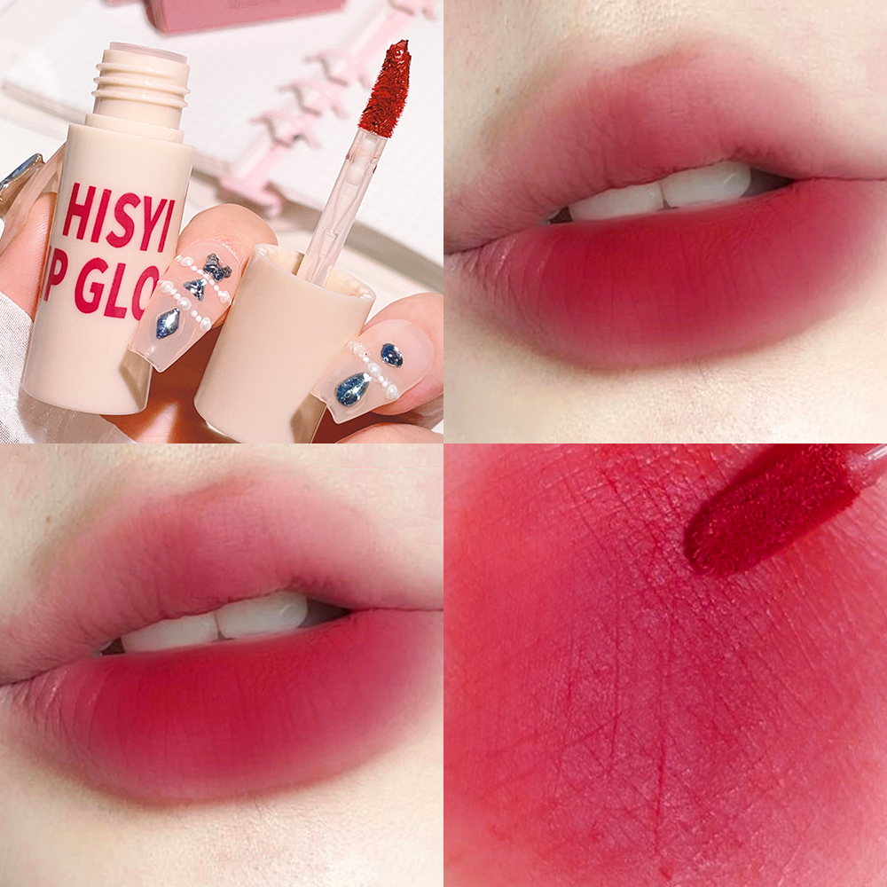 6 Colors Matte Velvet Lip Glaze Natural Long-Lasting Highly Pigmented Lipstick Portable Matte Finish Universal Lip Glaze Makeu