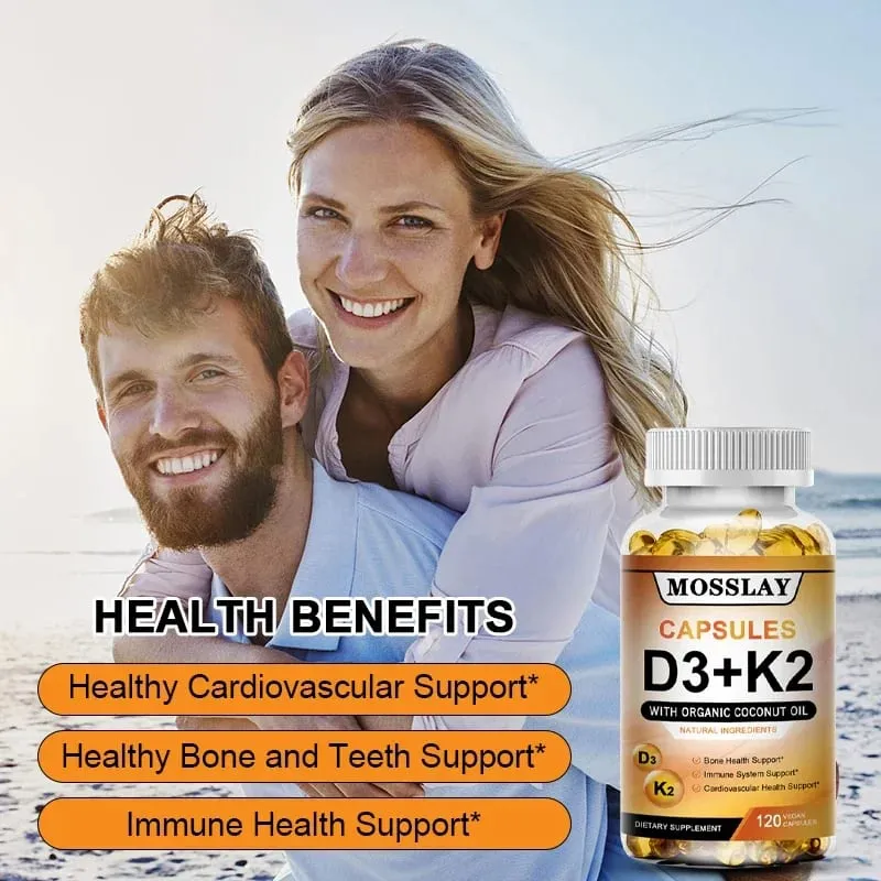 Vitamin K2 and D3 Supplement Premium Formula (30/60/120 Capsules)