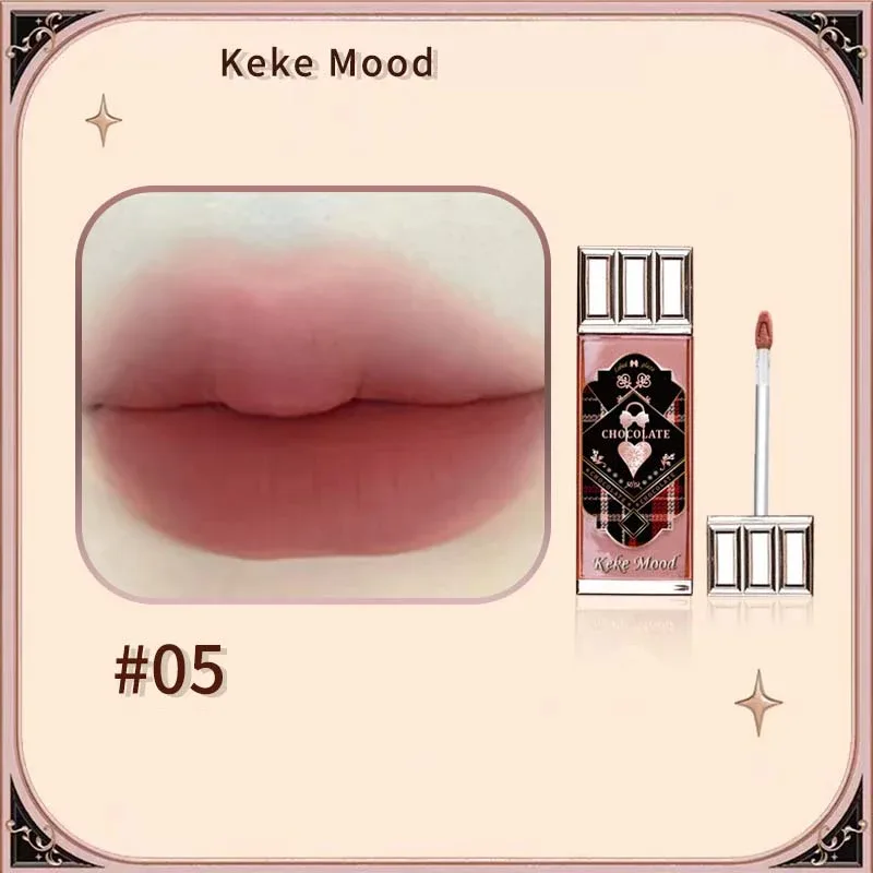 Chocolate Cloud Lip Gloss Matte Velvet Smooth Application Lip Glaze Mousse Brown Red Liquid Lipstick Makeup Lip Tint Cosmetics — image 9