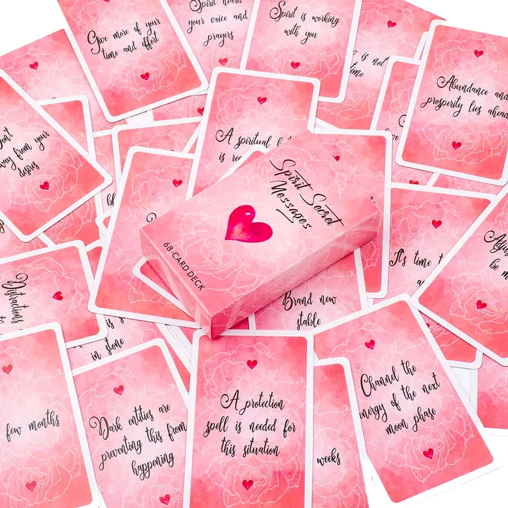 Spirit Secret Messages 68Pcs English Version Oracle Divination Fate Game Deck Tarot Table Board Games Playing Card 10.4x6.1cm