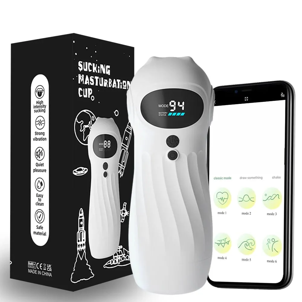 APP Remote Automatic Sucking Male Masturbator Cup Real Vagina Vibration Blowjob Masturbation Heated Sex Machines Toys For Man — image 1