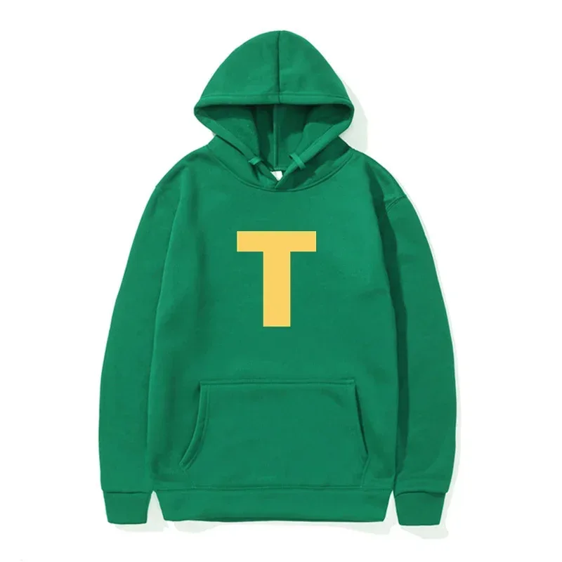 Autumn Winter Cartoon Character Print Men's Hoodies Alvin And The Chipmunks Pullover Fashion Solid English Sweatshirt Streetwear — image 2