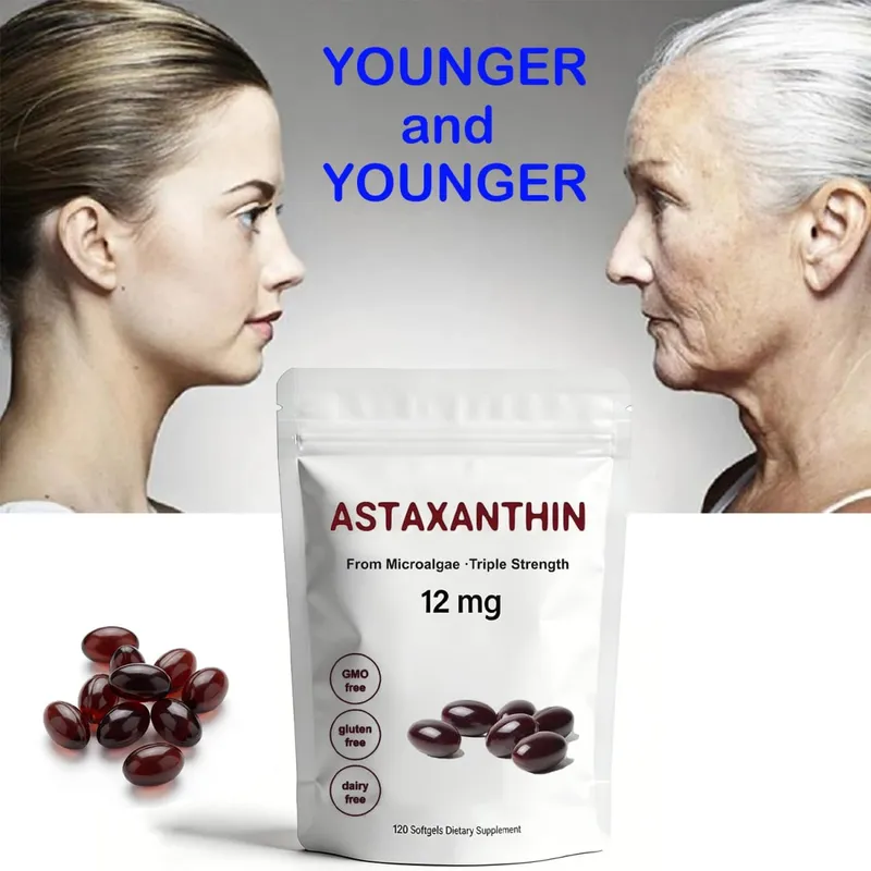 Astaxanthin 12mg Antioxidant Supplement Softgels for Women Men Premium Triple Strength Formula | Non-GMO Gluten Free No Soy
