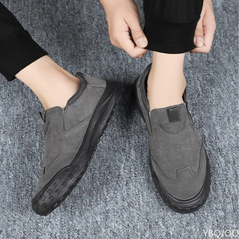 Large Size Spring Autumn New Breathable Lightweight and Casual Men's Shoes Outdoor Anti Slip and Wear-resistant Men's Work Shoes