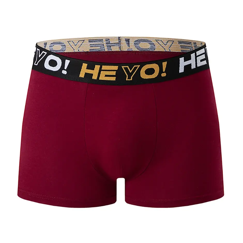 4-Piece Set of Men's Solid Color Cotton Underwear, Casual and Versatile, Elastic Waist, Comfortable Four Corner Plus Size Shorts