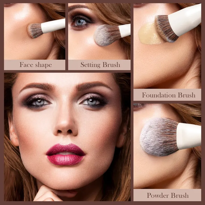 Jessup Makeup Brushes Set 4-14pcs Make up Brushes Premium Synthetic Foundation Concealer Powder Eyeshadow Blending Brush T343