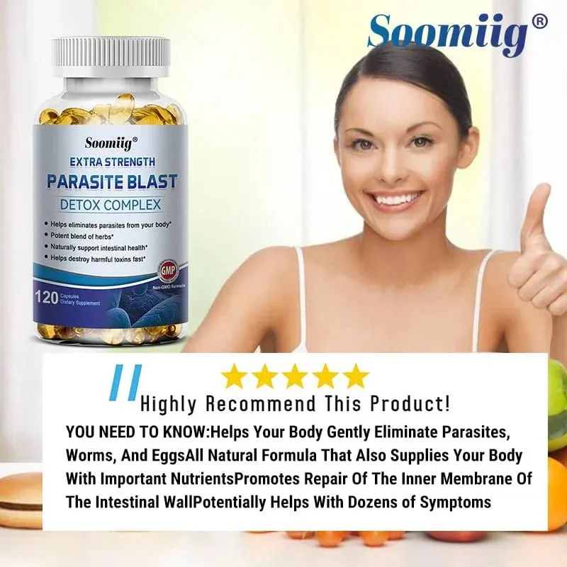 Super Parasite Removal Detoxification Complex 1475 Mg Quickly Eliminates Parasites Intestinal Health Relieves Indigestion — image 5