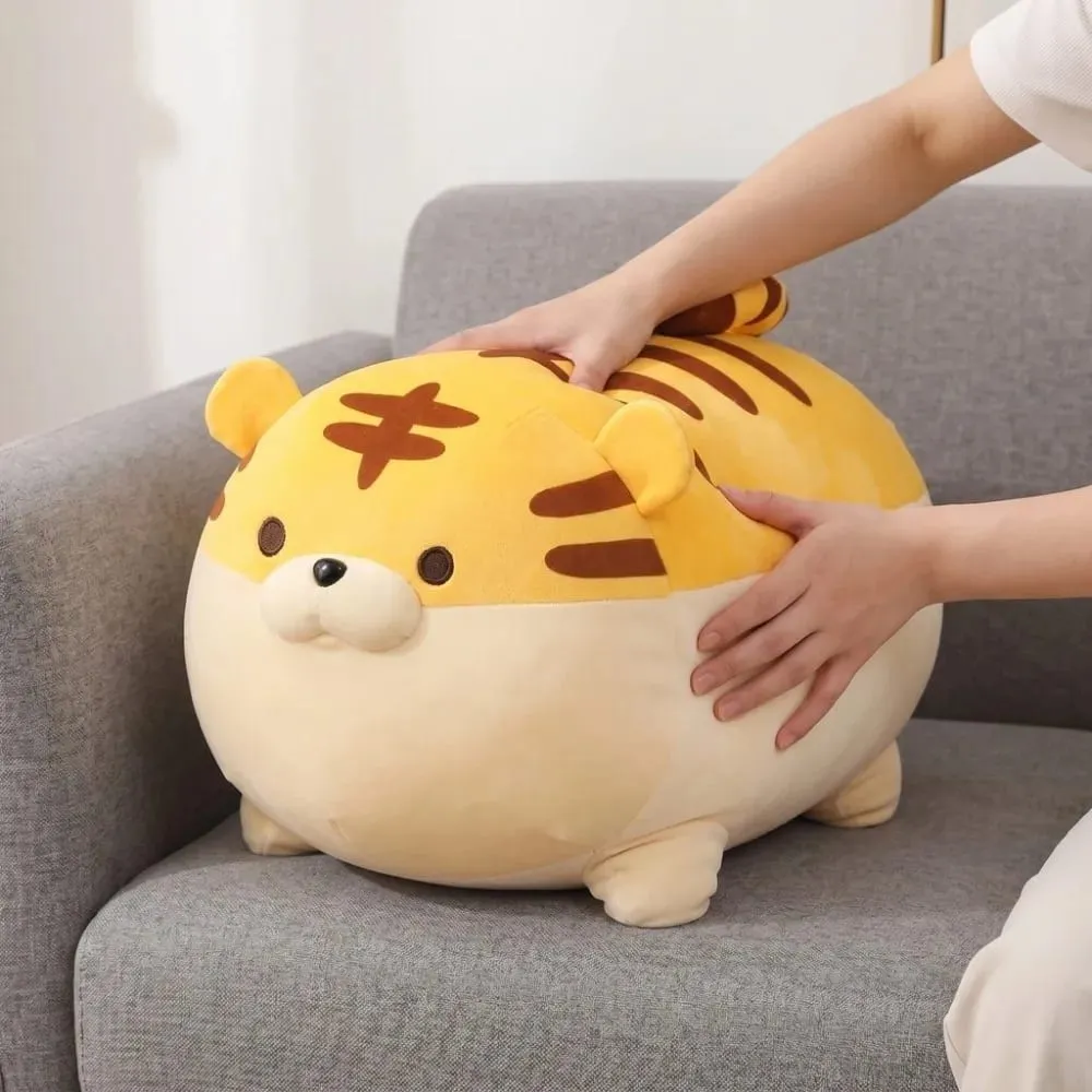 Creative Down Cotton Plush Pillow Cute Cartoon Stuffed Doll Soft Plush Tiger Plush Toy Daily Leisure