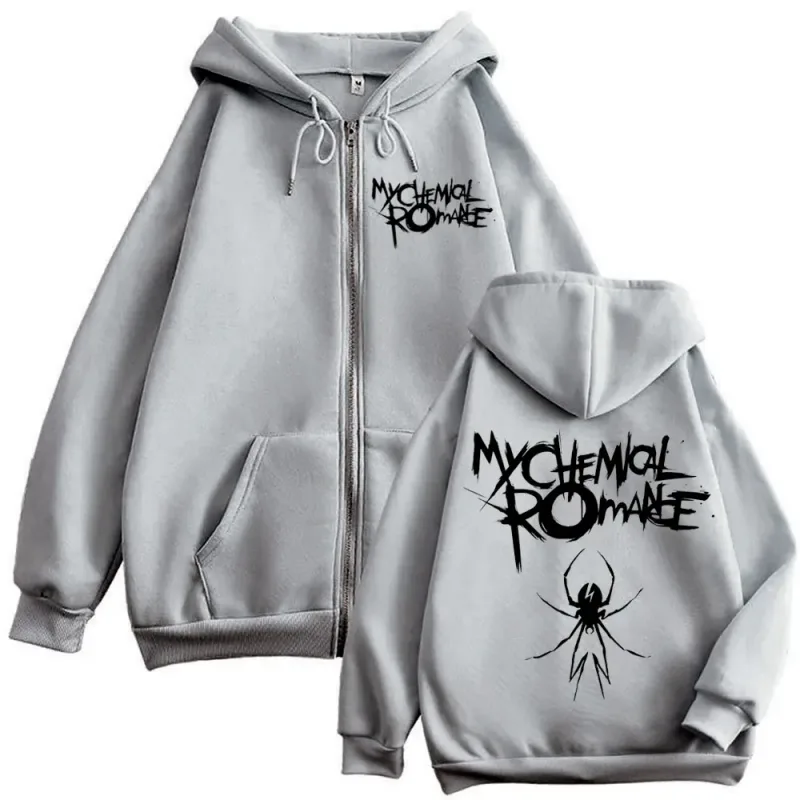 Limited My Chemical Romance Band Merch Zipper Hoodies Punk Rock Hip Hop Zip Up Sweatshirt Mga Lalaki Babae Fashion Vintage Pullover