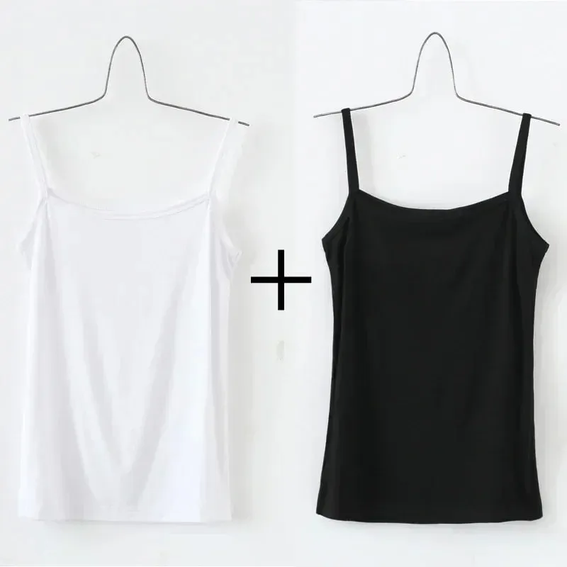 Basic Camisoles Women Crop Tops Sleeveless Shirt Bralette Tops Solid Color Strap Skinny Vest Female Slimming Tanks Bra Underwear