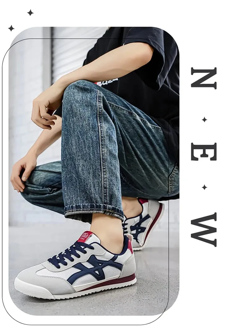 Forrest Gump Shoes for Men Mesh Breathable Retro Casual Sports Shoes Lightweight Soft-Soled Versatile Running Shoes Trendy Sneakers for Students' Daily Commuting — image 7