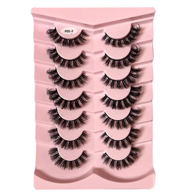 Classic 3D Volume Faux Mink Lashes Natural Look Fluffy False Eyelashes Wispy Cat Eye Lashes Fluffy 3D Mink Lashes