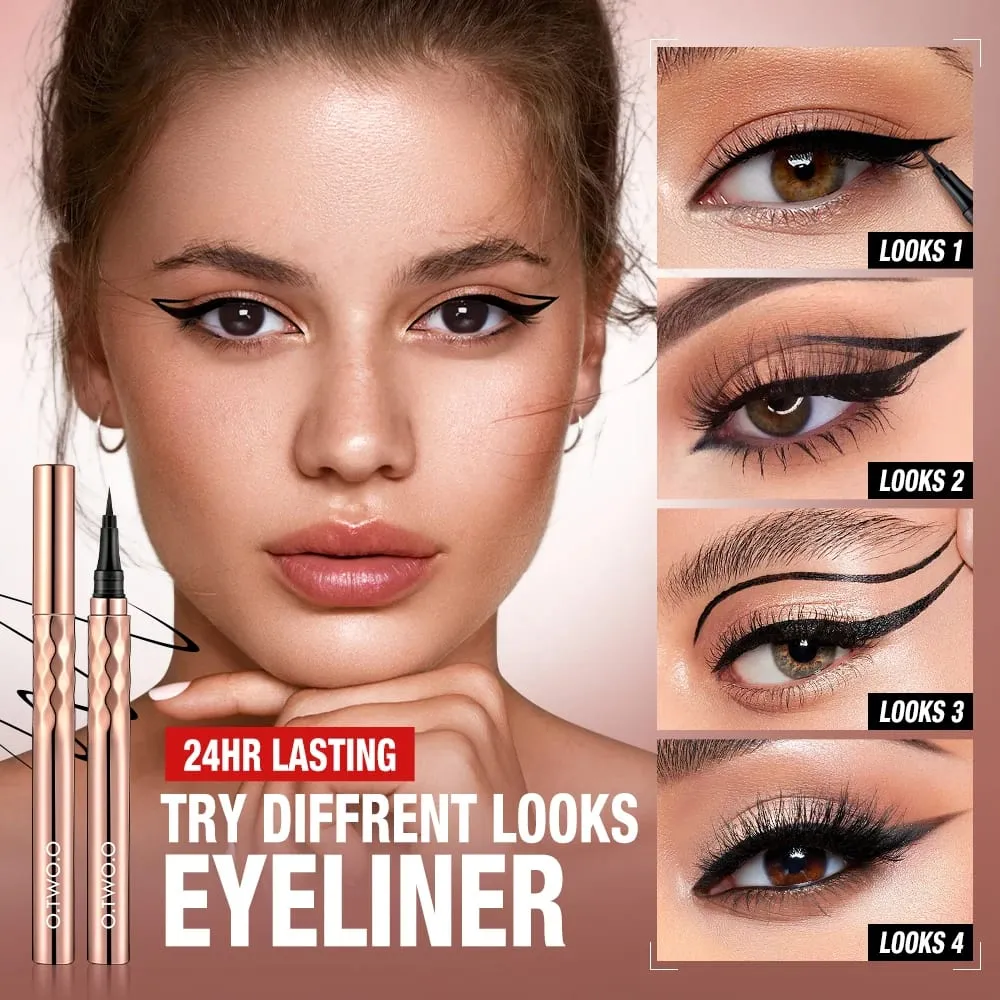 O.TWO.O 8pcs แต่งหน้าชุดรวมอายไลเนอร์ลิปสติก Blusher Face Setting Powder มาสคาร่า Eyelash Curler ครีมกันแดดเครื่องสำอาง