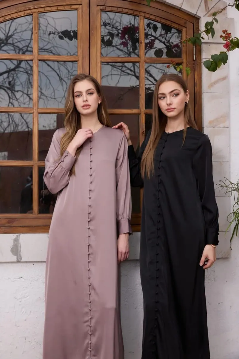 AS SS26 vestido de satén ligero con botones de bolas, ropa ligera de mujer elegante de tela súper cómoda — image 6