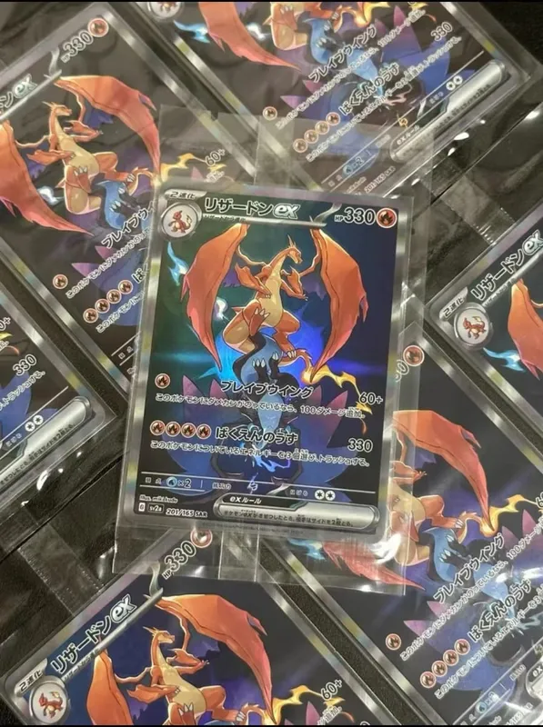 Diy Self-control Ptcg Pikachu Charizard Venusaur Blastoise Pokemon Card Anime Collection Cards Gift Toys