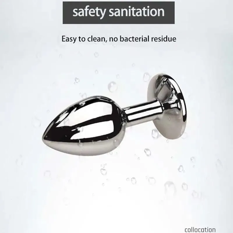 Metal Glat analprop Smykkebase i rustfrit stål Glat Butt Plug Prostata Massager Dildoer Anus Stimulator Voksen Sexlegetøj