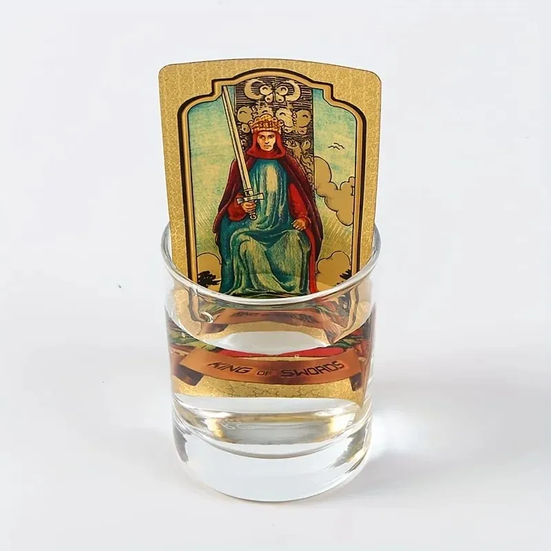 Gold Stamping Waterproof Plastic Colorful Printed Tarot Cards for Table Game Leisure Party Gathering Board Game Cards