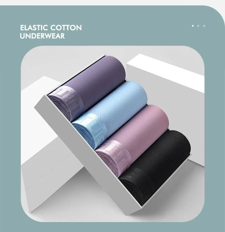 4pcs Ice Silk Mesh Boxer Shorts Men's Underwear Cool Underpant Breathable Sexy Slim Panties Bamboo Lingerie Wholesale Lots L-6XL 3256806582323621