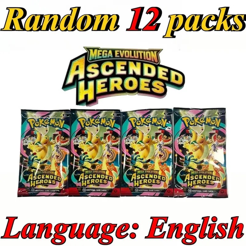 10 Pokémon Card Packs Bright Stars 151 Prismatic Evolutions PALDEAN FATES English Reinforcement Battle Transaction Card Gift