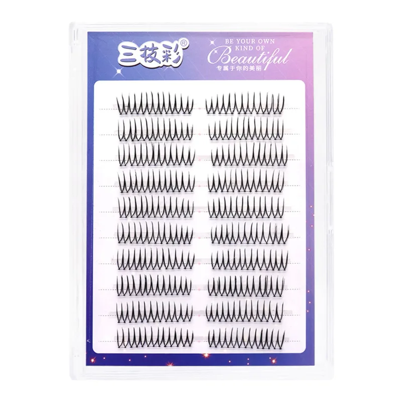 Lông mi giả C Curl Tự nhiên & Wispy Lash Wisps Manga Lông mi tự dính Hoàn hảo cho các cô gái Đi chơi đêm Dụng cụ trang điểm mắt