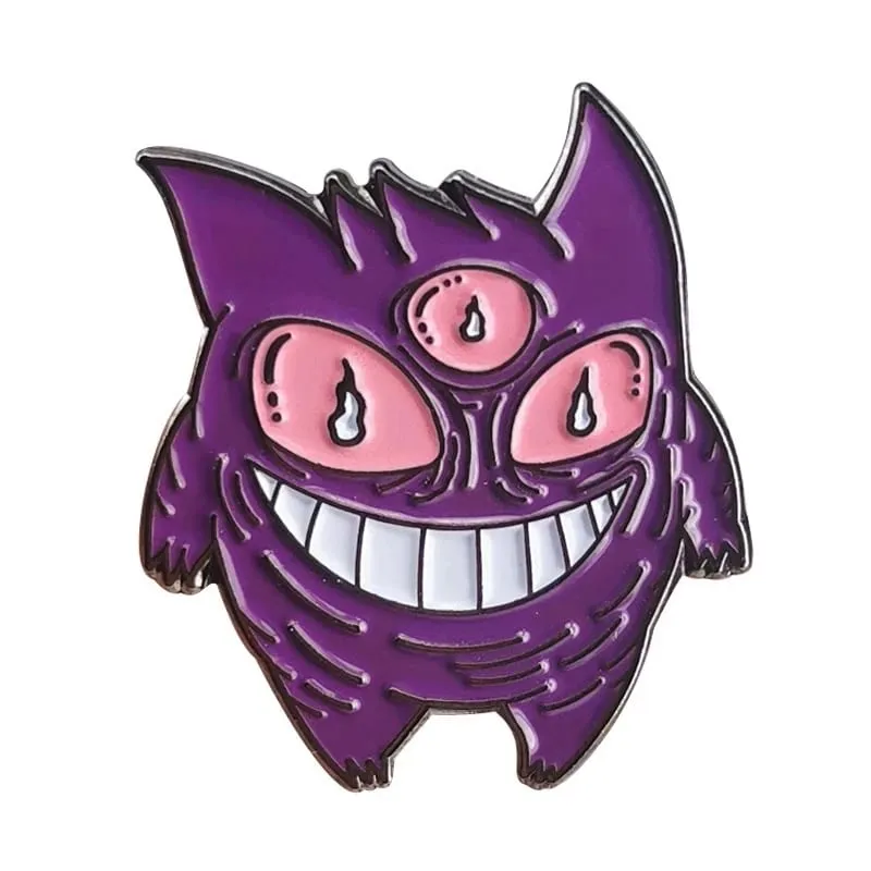 Anime Games Pokemon Enamel Pins Collect Mobbles Gengar Metal Cartoon Brooch Backpack Hat Bag Collar Lapel Badges