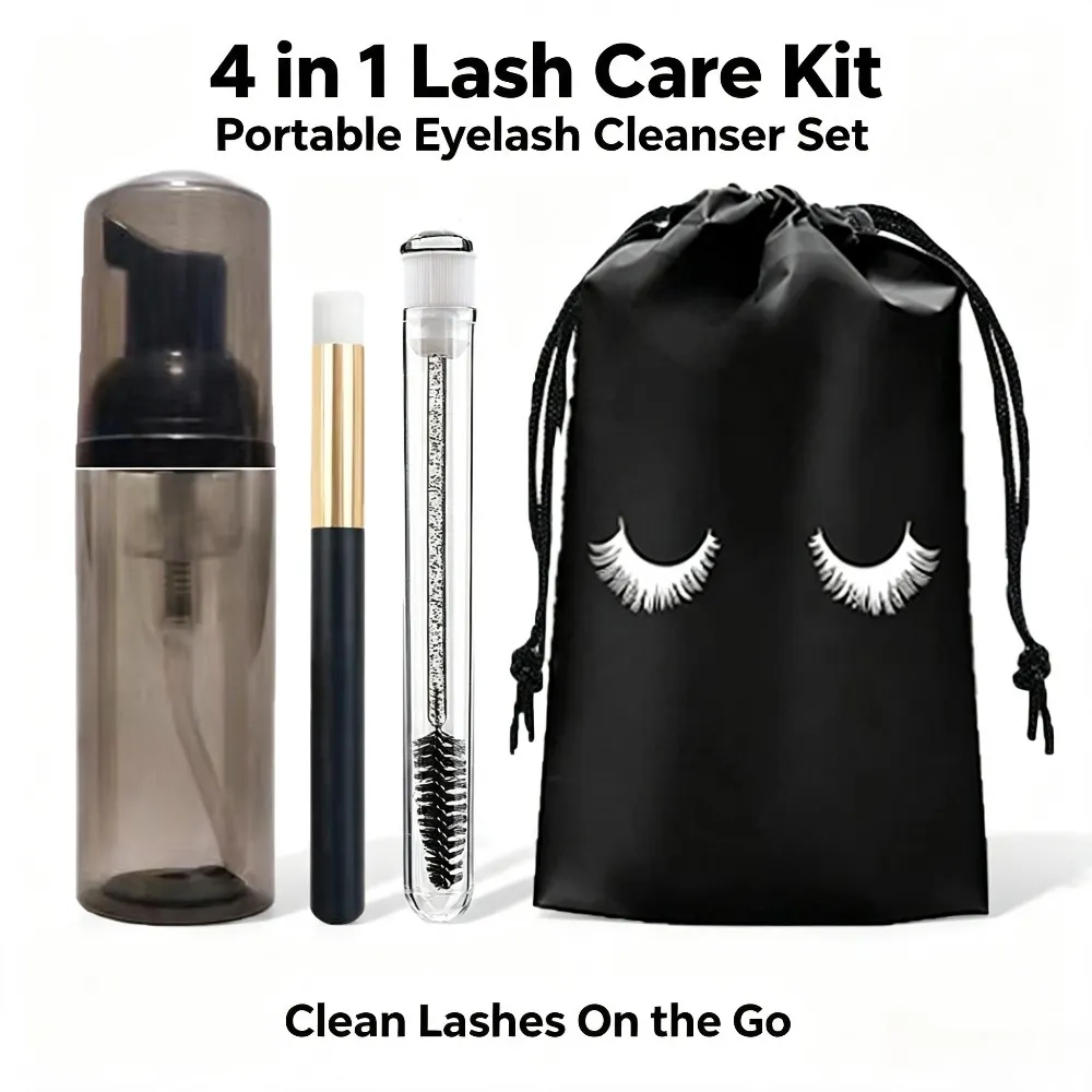 20/40Pcs 60ml Plastic Refillable Leakproof Empty Foam Pump Bottles Lash Shampoo Kit Travel Soap Dispenser Face Wash Makeup Tools